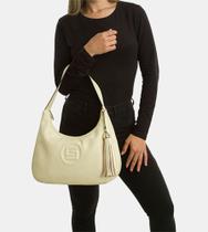 Bolsa feminina em couro smartbag off white alça larga unica