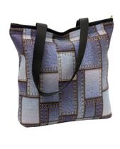 Bolsa Feminina Em Neoprene Mod Tote Bag Padrão Jeans Bolsa Feminina Em Neoprene Mod Tote Bag Padrão Jeans