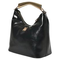 Bolsa Feminina Envernizada Detalhes Metalizados Via Marte