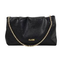 Bolsa Feminina Festa Classe Couro Alça Corrente Crossbody