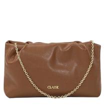 Bolsa Feminina Festa Classe Couro Alça Corrente Crossbody Bolsa Feminina Festa Classe Couro Alça Corrente Crossbody