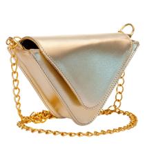 Bolsa Feminina Festa Em Triangulo Metalizada Bag