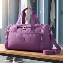 Bolsa Feminina Fitness Impermeável Desing Moderno Espaçosa Cor:Café