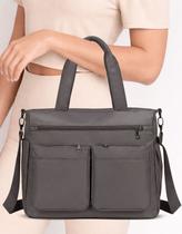 Bolsa Feminina Grande Alça Transversal Faculdade Maleta