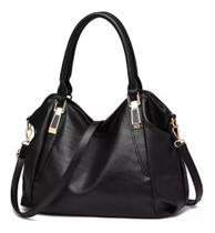 Bolsa Feminina Grande Couro Espaçosa Elegante Passeio Novo
