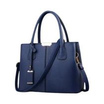 Bolsa Feminina Grande de Couro PU - Sacola de Ombro Quadrada e Crossbody