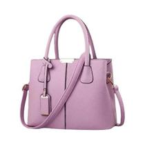 Bolsa Feminina Grande de Couro PU - Sacola de Ombro Quadrada e Crossbody