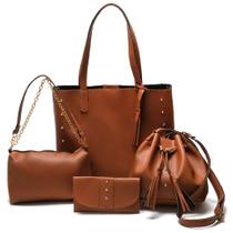 Bolsa Feminina Grande kit 4 peças Bolsa Feminina Grande kit 4 peças