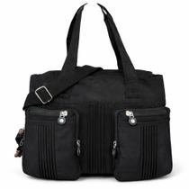 Bolsa Feminina Grande Nylon com Bolsos e Chaveiro Espaçosa Leve e Multiuso Bolsa Feminina Grande Nylon com Bolsos e Chaveiro Espaçosa Leve e Multiuso