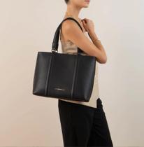 Bolsa feminina grande Rafitthy original preta com alça de ombro