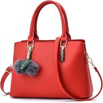 Bolsa Feminina Grande Tote Transversal Sacola Pompom Alça Lisa Casual Resistente Moda De mão De Lado Presente Bolsa Feminina Grande Tote Transversal Sacola Pompom Alça Lisa Casual Resistente Moda De mão De Lado Presente