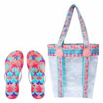 Bolsa Feminina Impermeavel Com Chinelo Coqueiros Magicc Bolsas