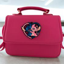 Bolsa Feminina Infantil Lilo Stitch Transversal De Mão Coração