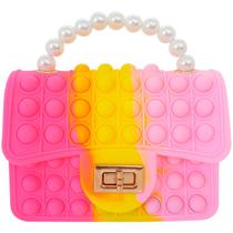Bolsa feminina infantil popit anti stress com duplo mode de alça