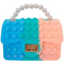 Bolsa feminina infantil popit anti stress com duplo mode de alça