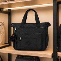 Bolsa Feminina Inspiração Kipling em Nylon Grande com Bolsos e Zíper - Hipermeavél Bolsa Feminina Inspiração Kipling em Nylon Grande com Bolsos e Zíper - Hipermeavél