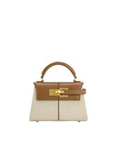 Bolsa feminina JW PEI Elise com alça superior em material vegano marrom