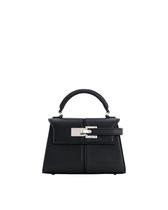 Bolsa feminina JW PEI Elise com alça superior em material vegano preta