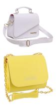 Bolsa feminina kit 2 bolsas alça transversal