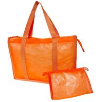 Bolsa Feminina Laranja Com Necessaire Ziper Academia Praia Viagem Sacola Bolsa Feminina Laranja Com Necessaire Ziper Academia Praia Viagem Sacola