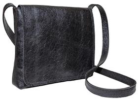 Bolsa Feminina Lateral Em Couro Legitimo Transversal Alça Ajustável