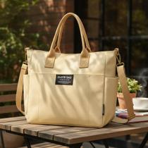 Bolsa Feminina Linho Transversal Tote Faculdade Grande