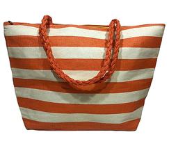 Bolsa Feminina Listrada Laranja Verão Praia Piscina Viagem Viajar Moda Linda Bolsa Feminina Listrada Laranja Verão Praia Piscina Viagem Viajar Moda Linda