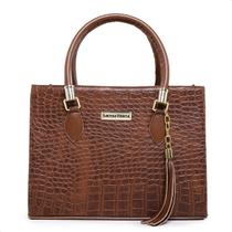 Bolsa feminina loreca material croco bolsa ctransversal e com alça lateral removivel Bolsa feminina loreca material croco bolsa ctransversal e com alça lateral removivel