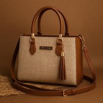 Bolsa feminina lorena palha com alça de regulagem bolsa lançamento com material estilo palha