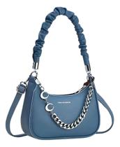 Bolsa Feminina Lua Baguete Franzida Sofisticada Glamour 2025
