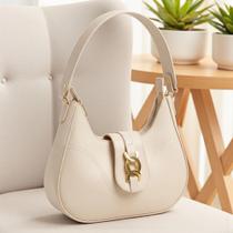 Bolsa Feminina Lua Baguete Média De Ombro Estilosa Casual