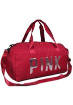 Bolsa Feminina Mala Pink Academia Fitness Transversal Casual