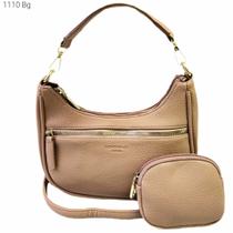 Bolsa Feminina Mão / Transversal Kit 2 pçs com Mini Necessaire Porta Chaves / Moedas 1110