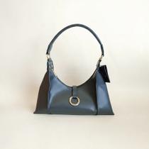 Bolsa Feminina Média Alça Ombro Hobo Meia Lua Zanca Modas Cor:Preto Bolsa Feminina Média Alça Ombro Hobo Meia Lua Zanca Modas Cor:Preto