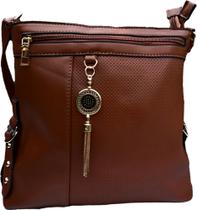 Bolsa Feminina Media Alça Transversal Sacola De Viagem Elegante Social Tiracolo Estilo Marrom - Bolsas Company