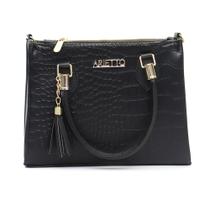 Bolsa Feminina Média Baú Croco Alça Removível Arietto Bolsa Feminina Média Baú Croco Alça Removível Arietto