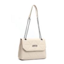 Bolsa Feminina Média Bordada Transversal Alça Corrente Arietto