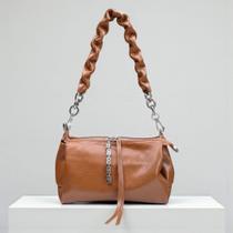 Bolsa Feminina Média Clube das Rasteirinhas N8701 Alça Dupla 3 Compartimentos Transversal