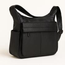Bolsa Feminina Média com Bolso Antifurto Alça de Ombro e Transversal Divisórias Casual Dia a Dia Prática