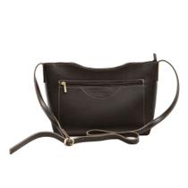 Bolsa Feminina Média - cor cacau - Marca Couro Fino Bolsa Feminina Média - cor cacau - Marca Couro Fino