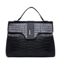Bolsa Feminina Média Couro Legítimo Croco