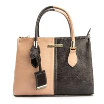 Bolsa Feminina Média de Mão/Transversal Lorena Bicolor Bolsa Feminina Média de Mão/Transversal Lorena Bicolor