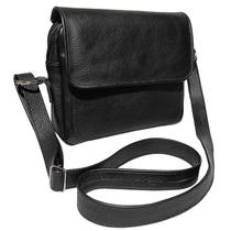 Bolsa Feminina Média Em Couro Legitimo Transversal Tampa Pratica Moderna