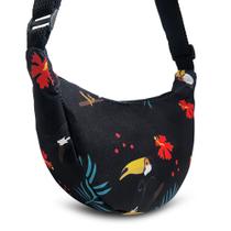 Bolsa Feminina Meia Lua Alça Feminina Shoulder Bag de Ombro Tiracolo Estampada