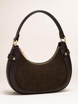 Bolsa Feminina Meia Lua BP22207 Ombro Textura Camurça Elegante