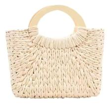 Bolsa Feminina Meia Lua De Palha Média Transversal Fashion