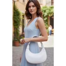 Bolsa Feminina Meia Lua Sofisticada Ombro Mão Branca Bolsa Feminina Meia Lua Sofisticada Ombro Mão Branca
