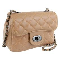 Bolsa Feminina Mini Bag Matelasse Transversal com Corrente