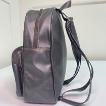 Bolsa feminina mochila escolar detalhe costura rebite tendência - Filo Modas