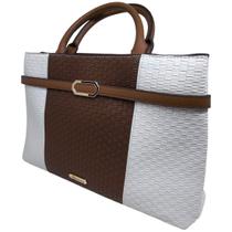 Bolsa Feminina Moderna Detalhe Fivela Alça Removível Chenson